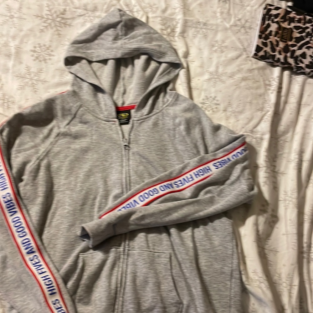 Athletic brand sweats with jacket